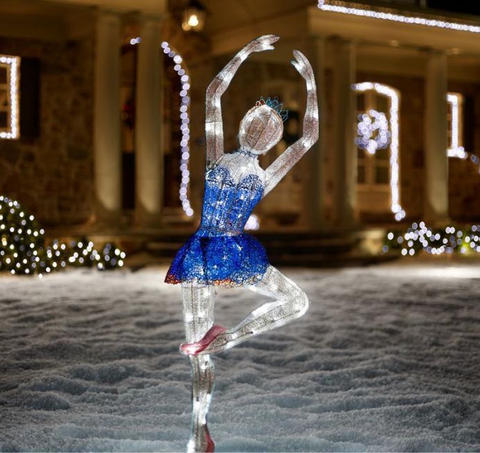 ballerina outdoor christmas decor Christmas LED Light Dancer Tinsel Ballerina Sparkling Holiday Glow Yard