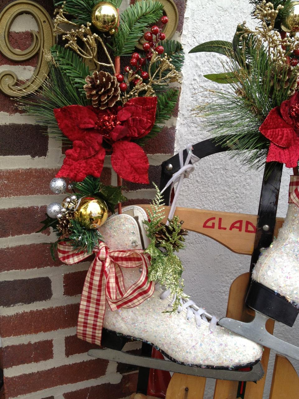 christmas decor ice skating rink another view decorated ice skate Christmas Ice Skates, Christmas