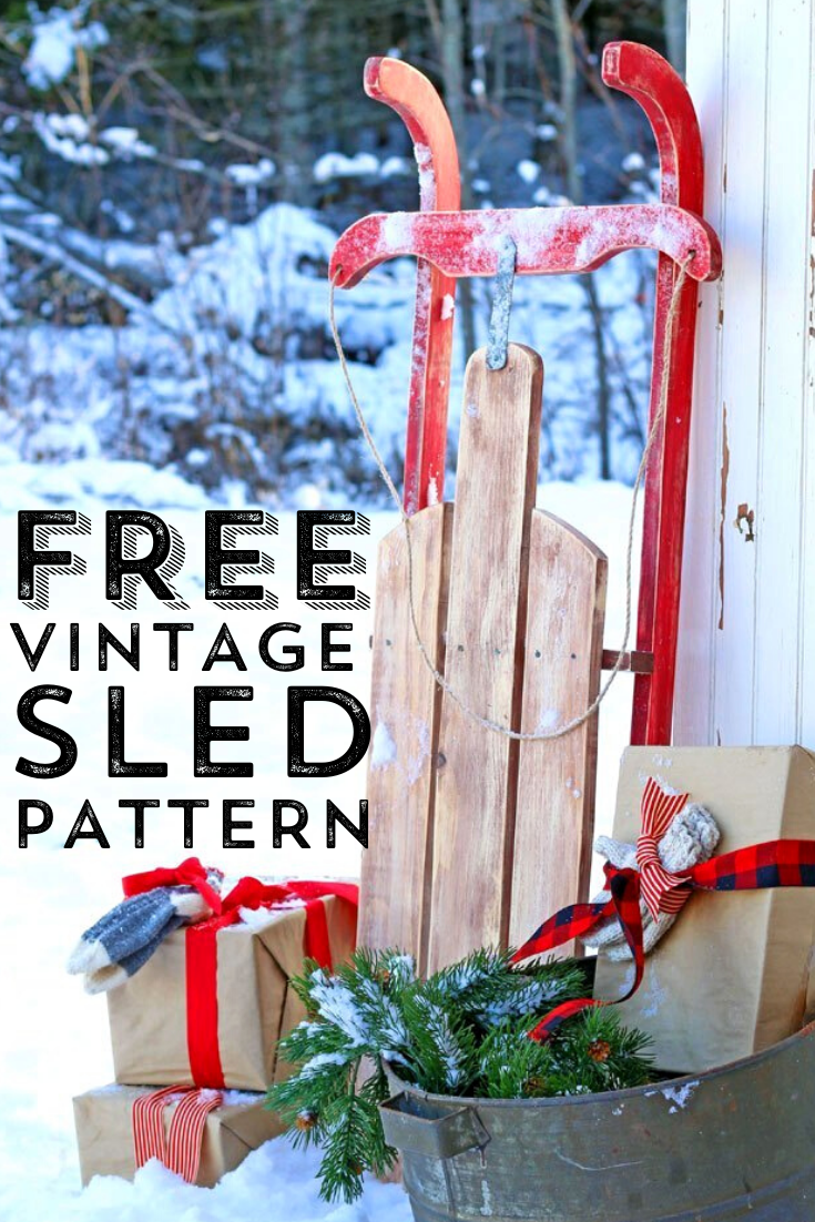 wooden sled christmas decor Vintage DIY Wooden Sled Canada DIY Fynes Designs Diy wooden sled