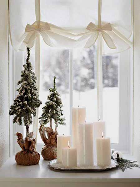 christmas decor for window sills 20 Beautiful Window Sill Decorating Ideas for Christmas and New Years