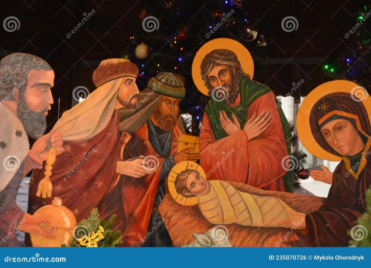 christmas decoration jesus birth Christmas Decoration. the Scene of the Birth of Jesus Christ Editorial