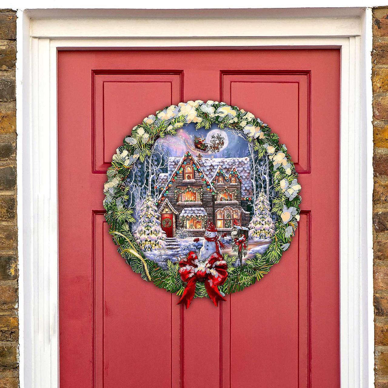 christmas decor for door Christmas House Holiday Door Decor by D. Gelsinger Oriental Trading