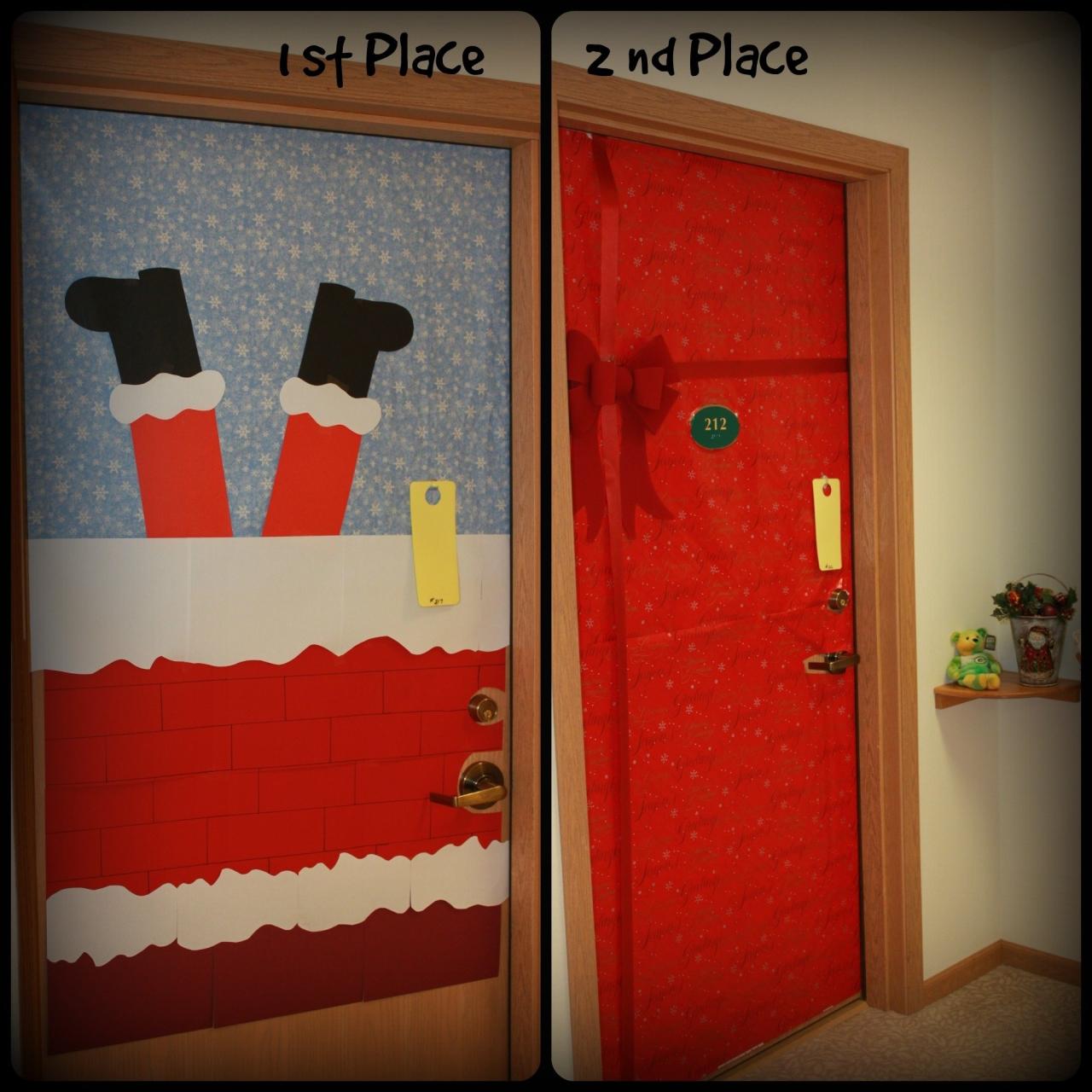 christmas decorations ideas door Holiday Door Decorating Contest Ideas jiapingjiaping