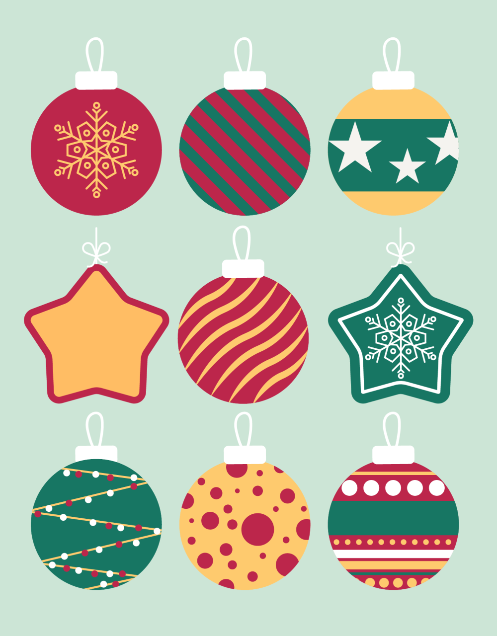 christmas decor print outs Free Printables Christmas Decorations