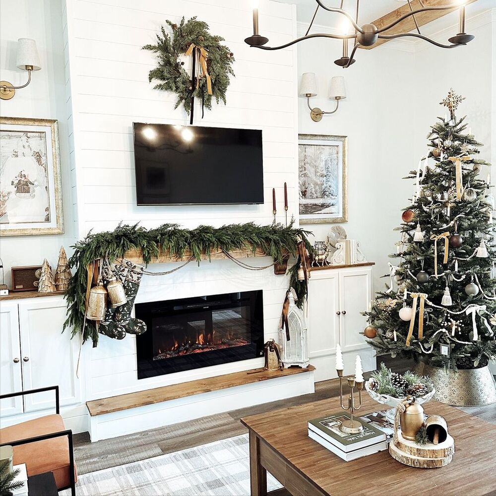 christmas decor around tv 25 Creative Christmas TV Stand Decor Ideas Where Style Meets Festivity