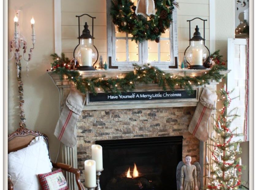 farmhouse christmas mantel decor ideas From My Front Porch To Yours Cozy Farmhouse Christmas Mantel