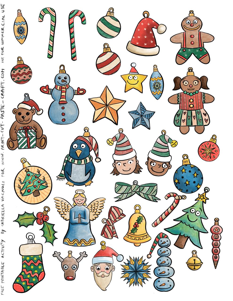 christmas decor print outs Cut Out Printable Christmas Decorations