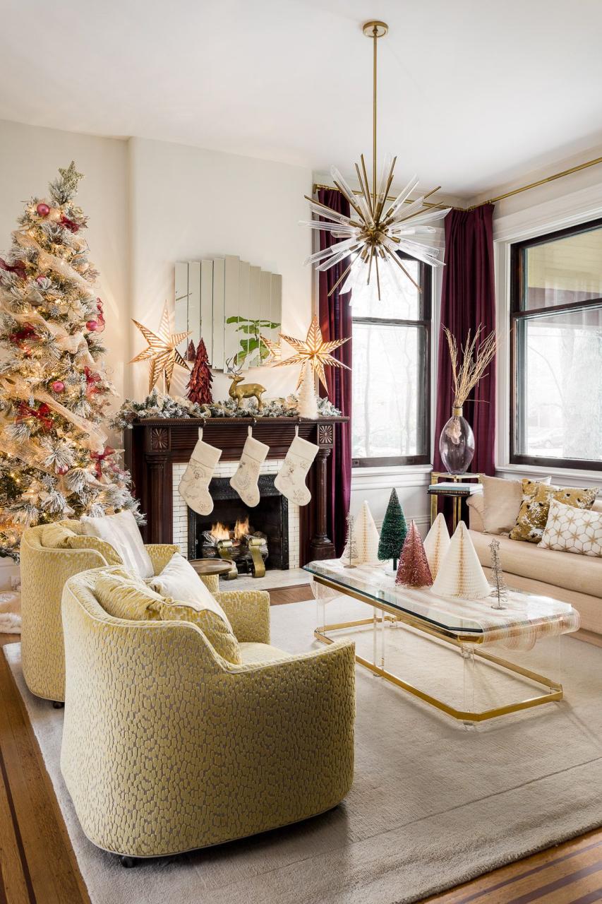 christmas decor for living room table Diy Christmas Living Room Decorating Ideas Bryont Blog