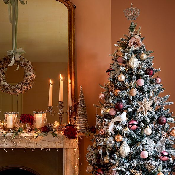 christmas tree decorating ideas uk Christmas tree decorating ideas Christmas tree colour scheme, Frosted