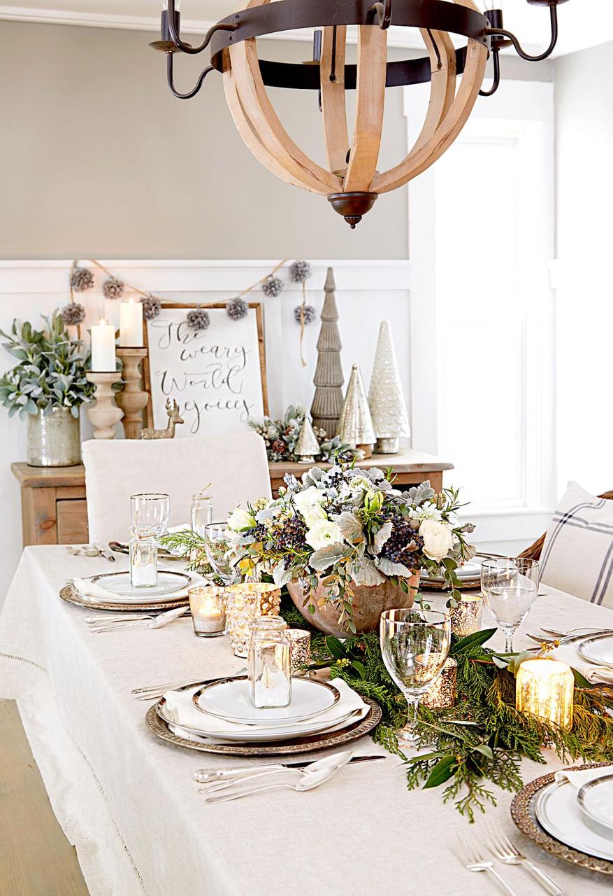 farmhouse table christmas decor 23 Farmhouse Christmas Decor Ideas to Make Your Space More Festive