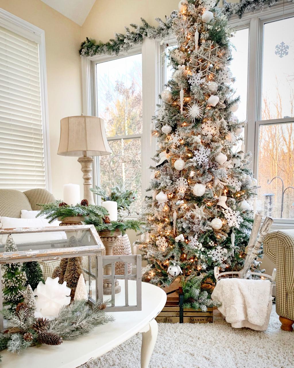 winter white christmas decor White winter wonderland Christmas decorations for the home, Beautiful