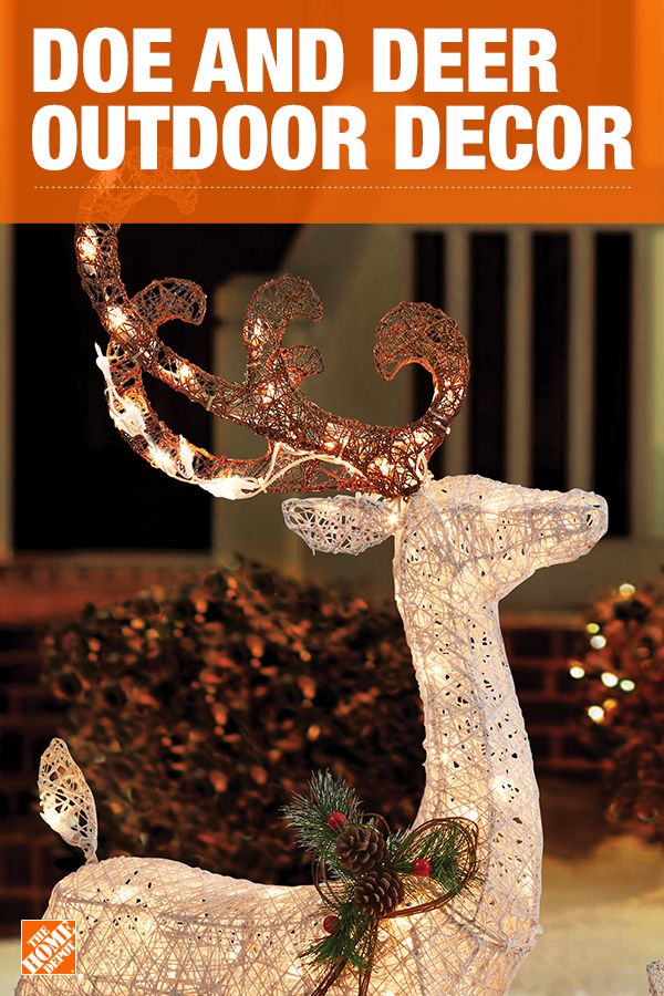 christmas deer decor outdoor home depot Pin on Holiday Crafts and Ideas