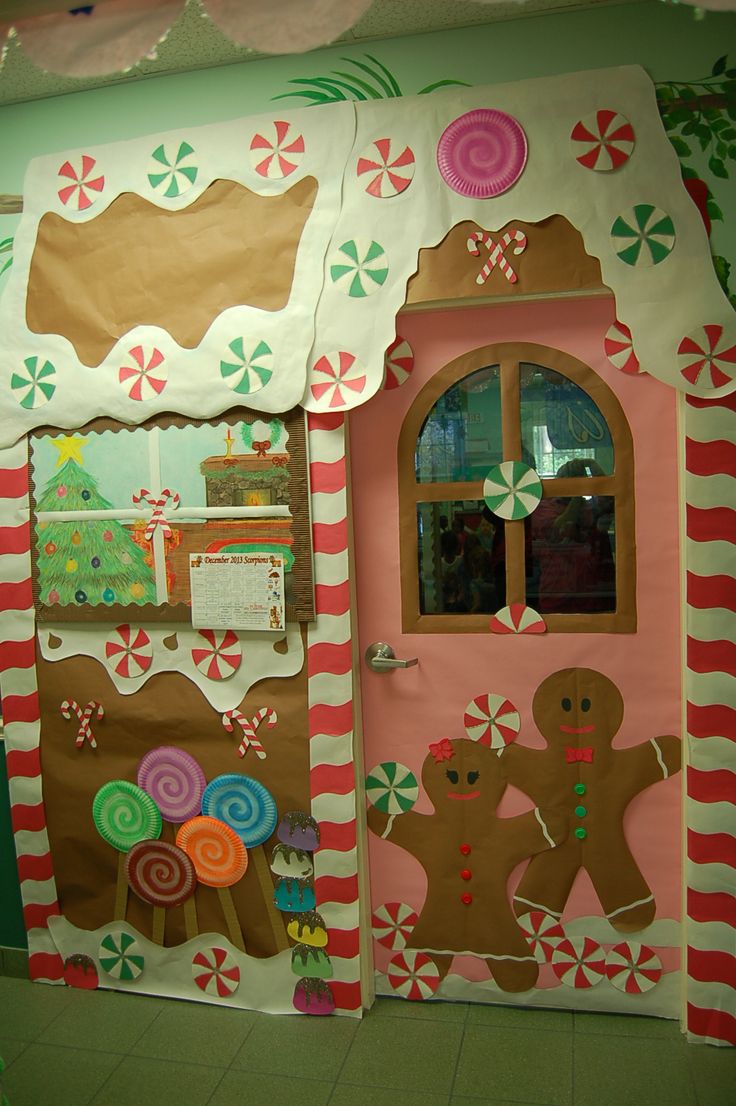 gingerbread christmas decor ideas gingerbread Holiday Doors Christmas classroom door, Holiday door