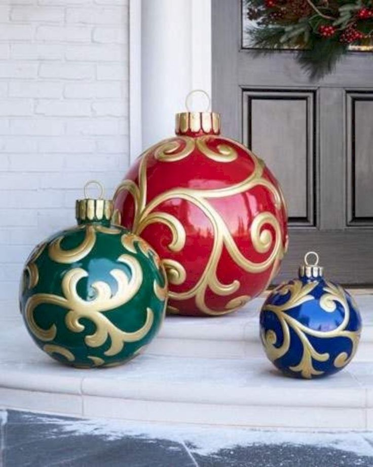 christmas decor with ornaments Beautiful Holiday Decoration Outdoor You Will Like It 31 Large