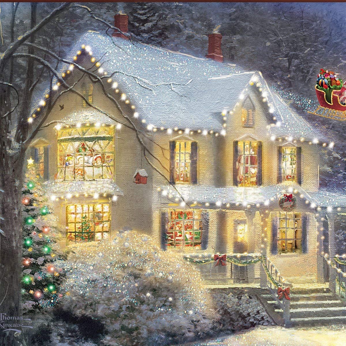 thomas kinkade christmas decor Christmas Cottage by Thomas Kinkade Christmas scenes, Christmas