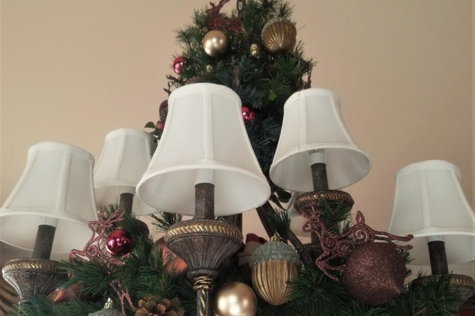 chandelier christmas decor ideas How to Decorate a Holiday Chandelier for Christmas Renee Romeo