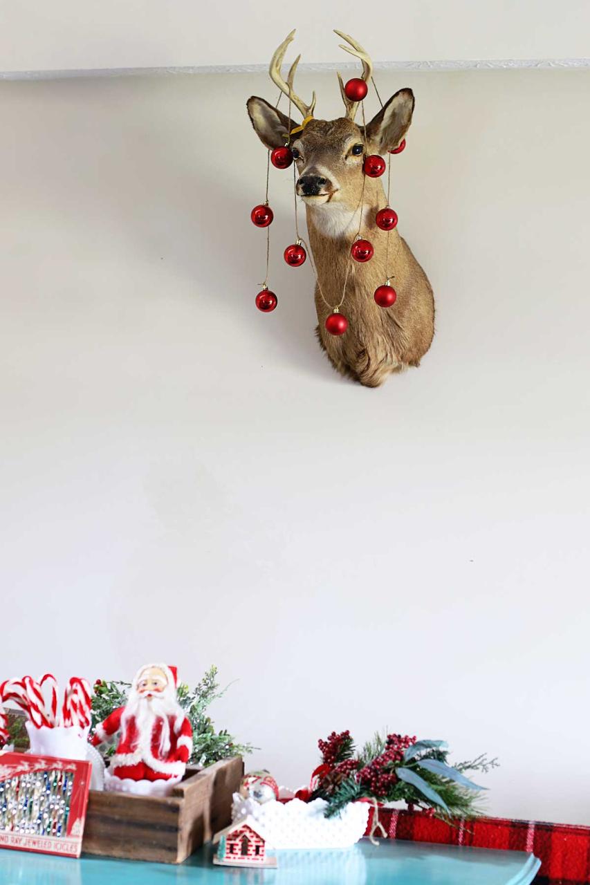 deer mount christmas decor Nostalgic Christmas Decorations For 2020 House of Hawthornes