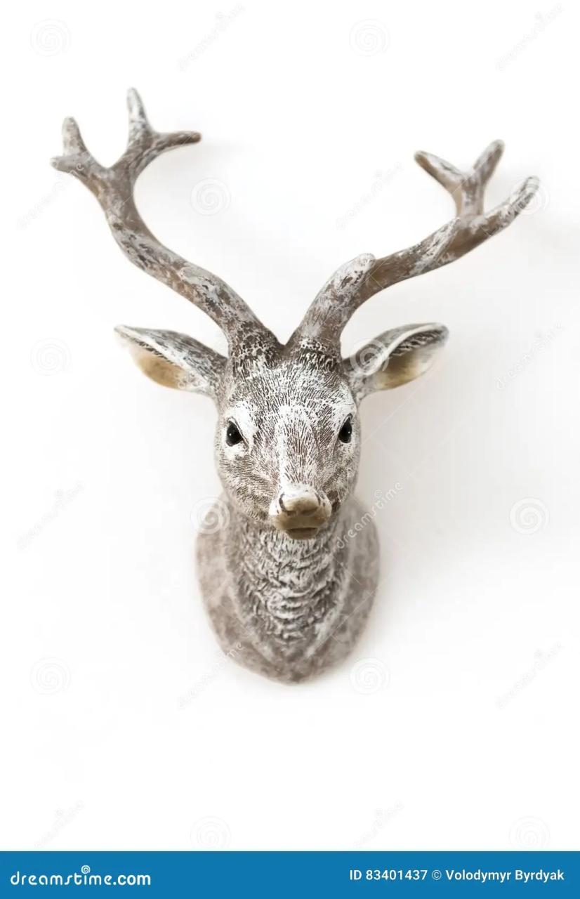 deer head christmas decor Deer Head on Wall. Christmas Decoration Stock Image Image of antler