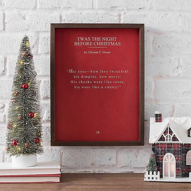 twas the night before christmas wall decor Twas The Night Before Christmas Wall Plaque Kirklands Christmas