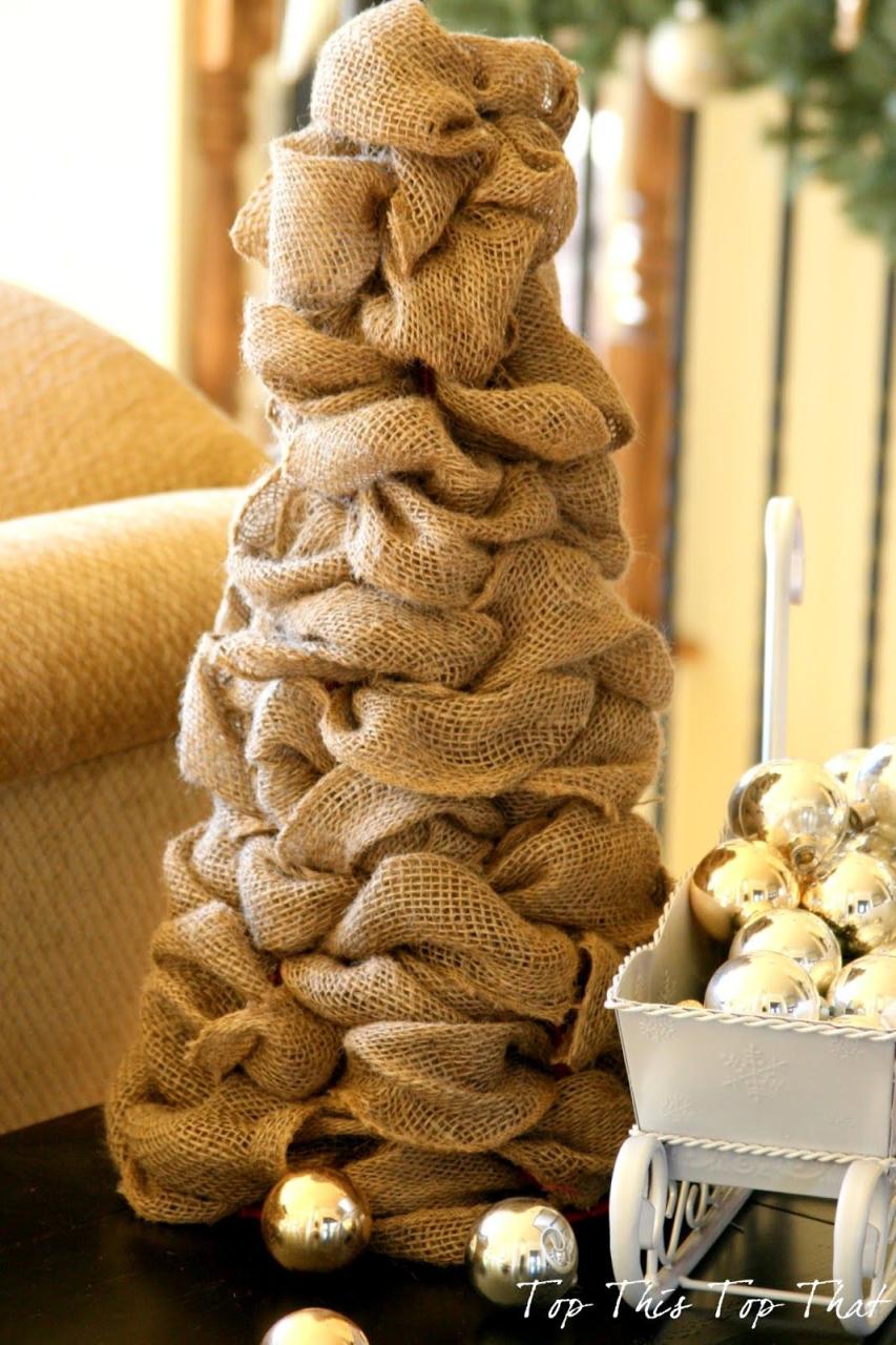 christmas tree burlap decor Top This Top That Oh Burlap Tree, Oh Burlap Tree..... Burlap trees