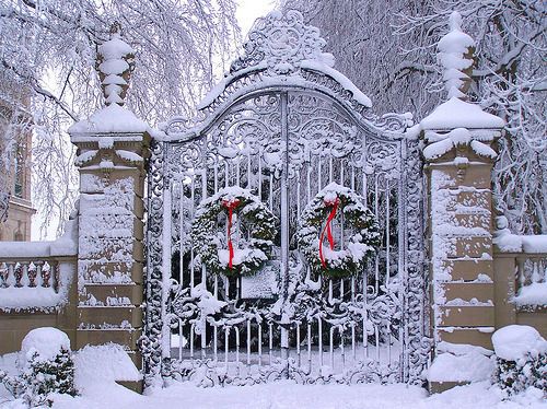 christmas decor for gates 41 best Holiday Gate Decor images on Pinterest Advent wreaths