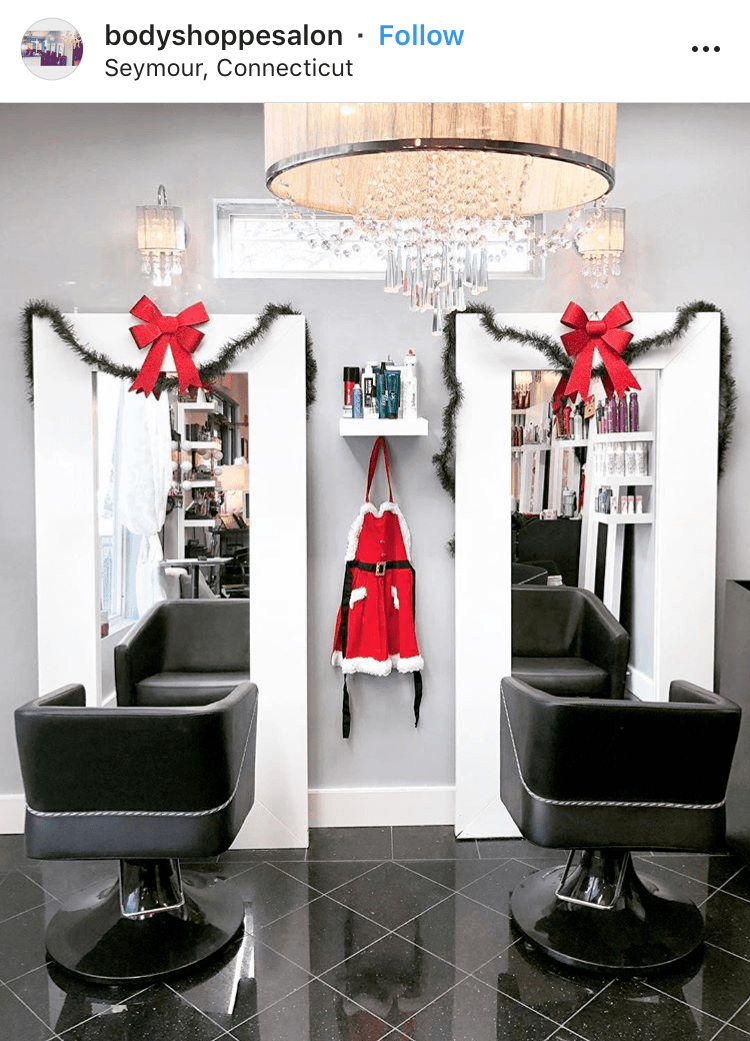 christmas decor for hair salon Holiday Decoration Inspiration for your Salon Lash Affair