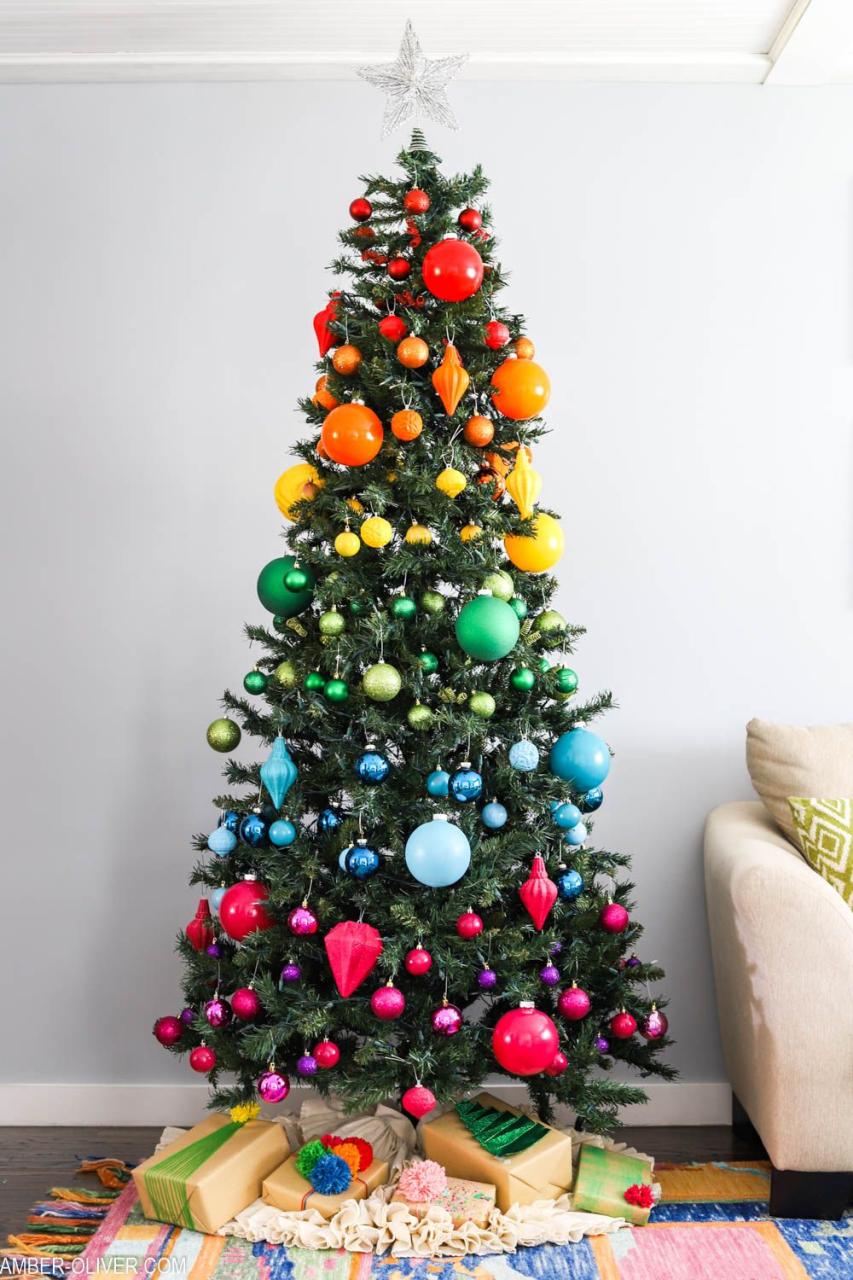 rainbow christmas tree decor Rainbow Christmas Tree