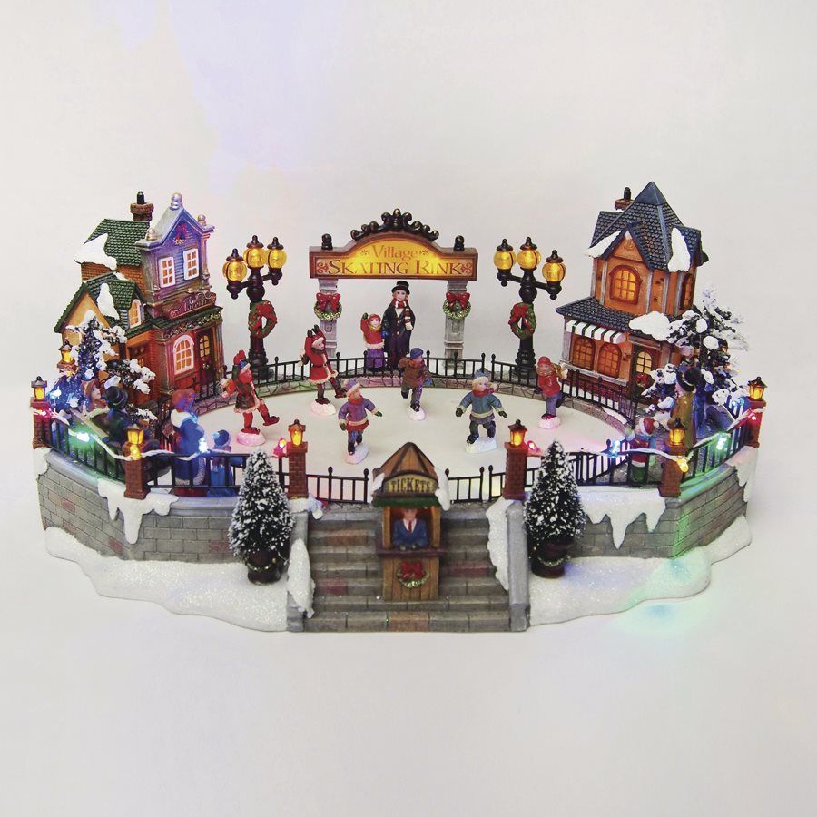 christmas decor ice skating rink Christmas Skating Rink Decoration HomeDecorish