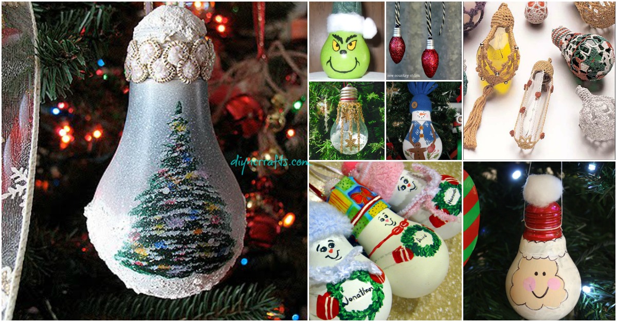 christmas bulbs decoration ideas 10 Insanely Easy Christmas Light Bulb Decorations and Ornaments DIY