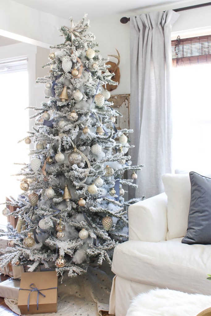 frosted christmas tree decor Adding this to my Christmas tree decorating ideas inspiration created