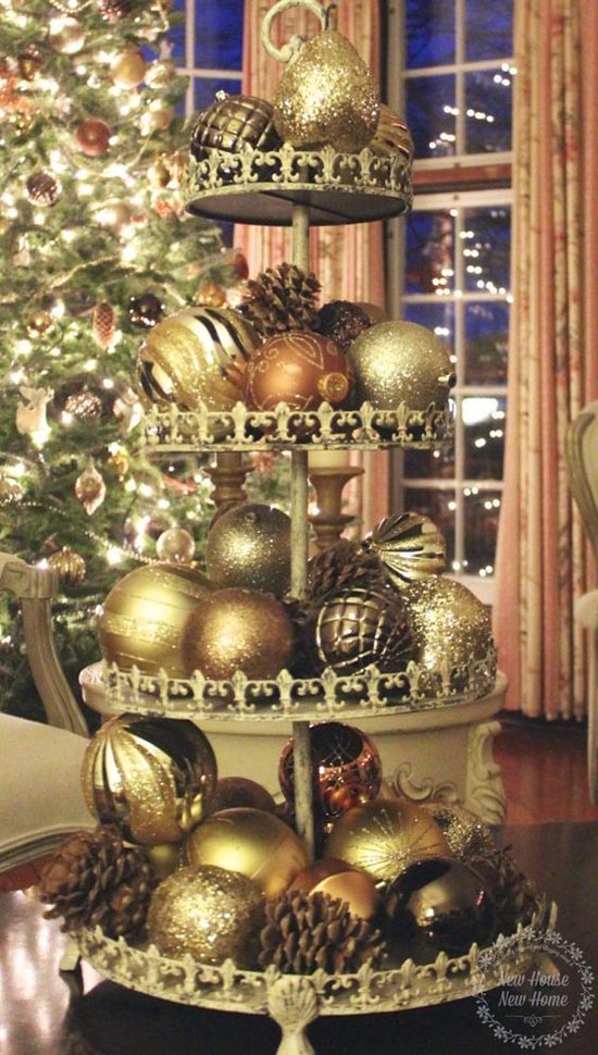 christmas decoration ideas gold 35 Fabulous Gold Christmas Decorating Ideas All About Christmas