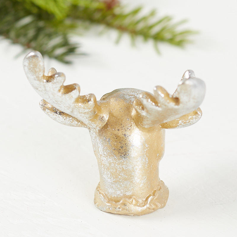 deer head christmas decor Gold Christmas Deer Head Table Decor Home Decor Factory Direct Craft