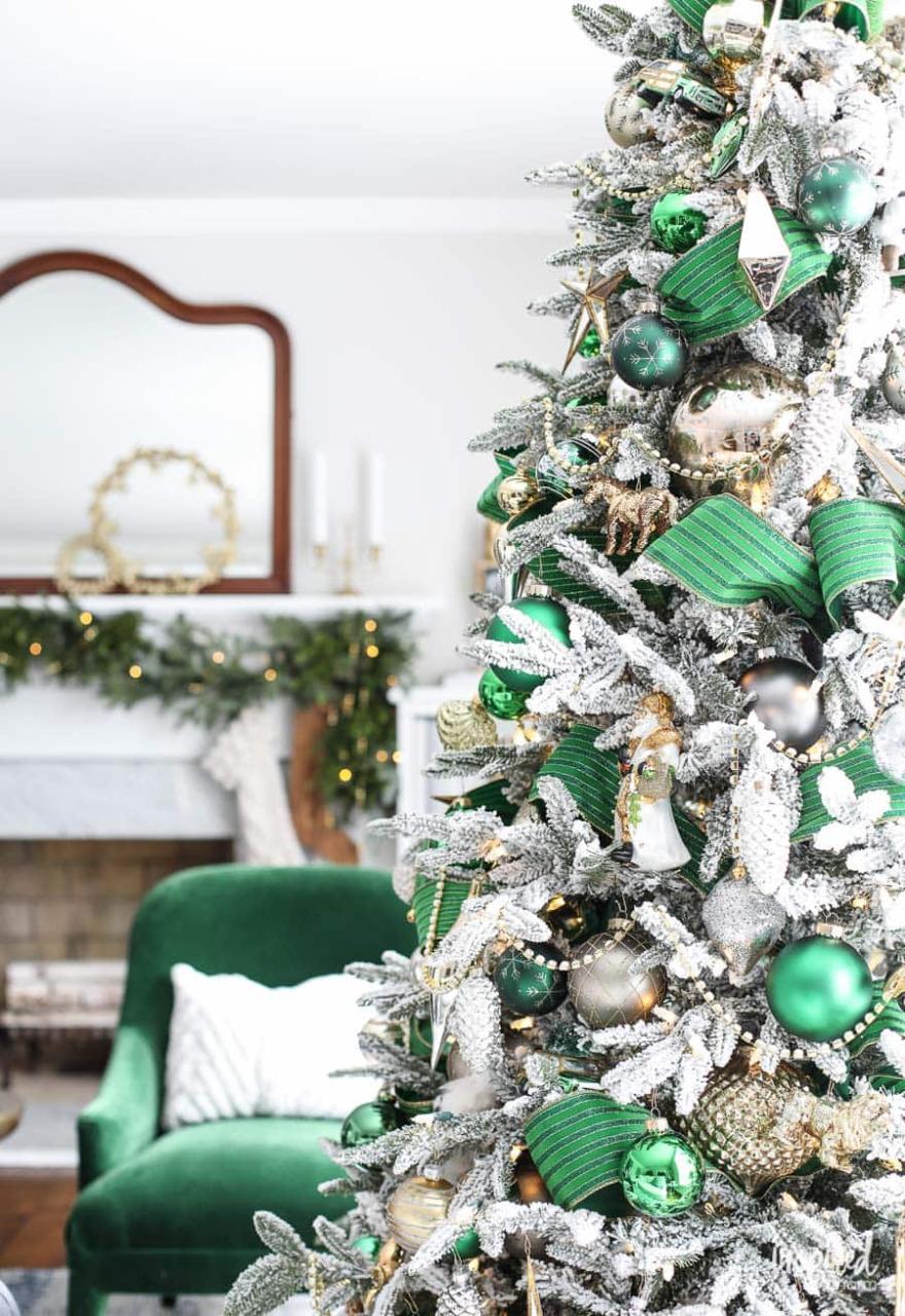 green christmas tree decor ideas Better Homes and Gardens Holiday Crafts Magazine 2019 Johnston Giceins