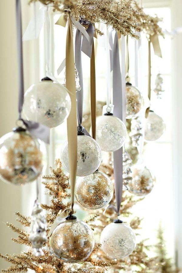 christmas decor white and gold Gold Silver And White Christmas Decor Little Piece Of Me