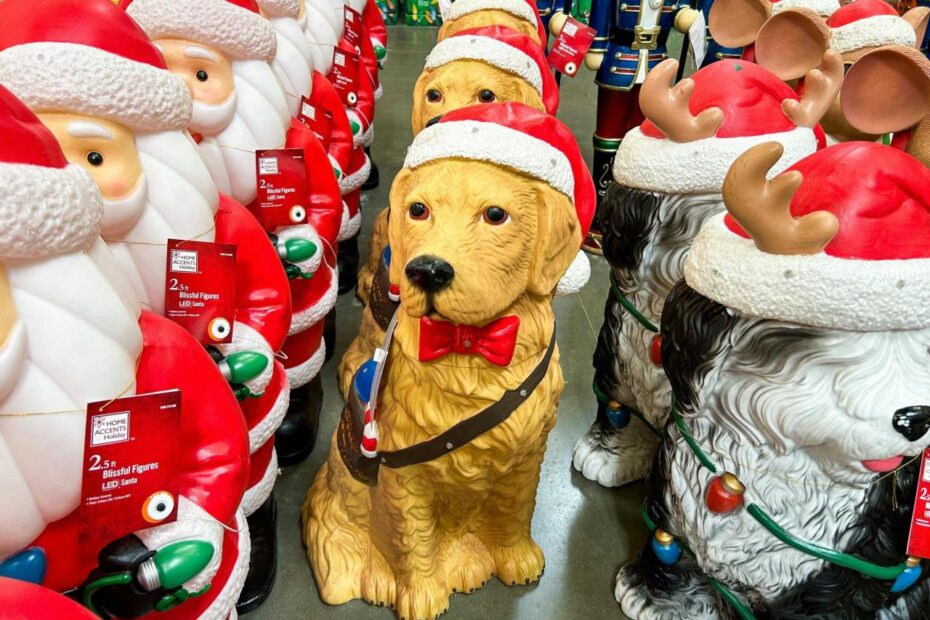 golden retriever christmas decor outdoor home depot Christmas Golden Retriever at Home Depot The Krazy Coupon Lady