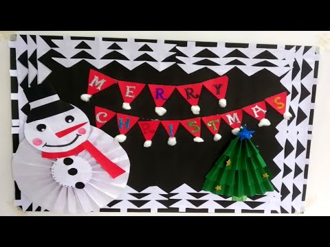 christmas decoration ideas for notice board Christmas decoration notice board// Christmas display board idea YouTube