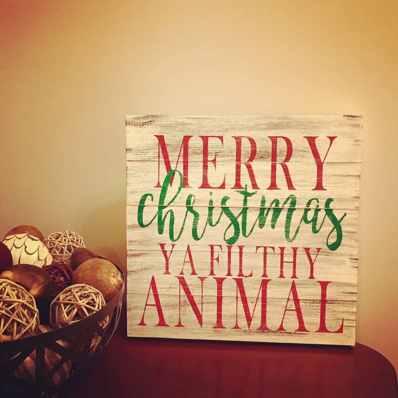 merry christmas ya filthy animal decor Merry Christmas Ya Filthy Animal. Rustic Christmas Home Decor. Etsy