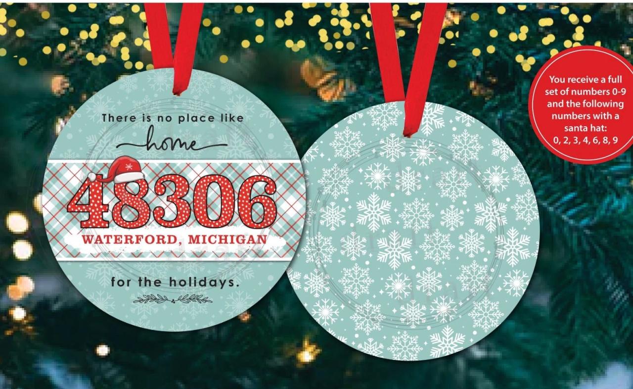 christmas ornament zip tie Round ZIP CODE Christmas Ornament Designs 19 Image Bundle Circle Santa