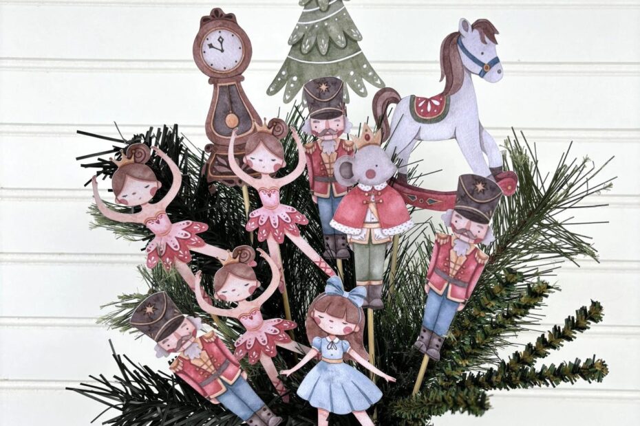 nutcracker ballet christmas decor Nutcracker Ballet Christmas Centerpieces, Cake Topper, Christmas