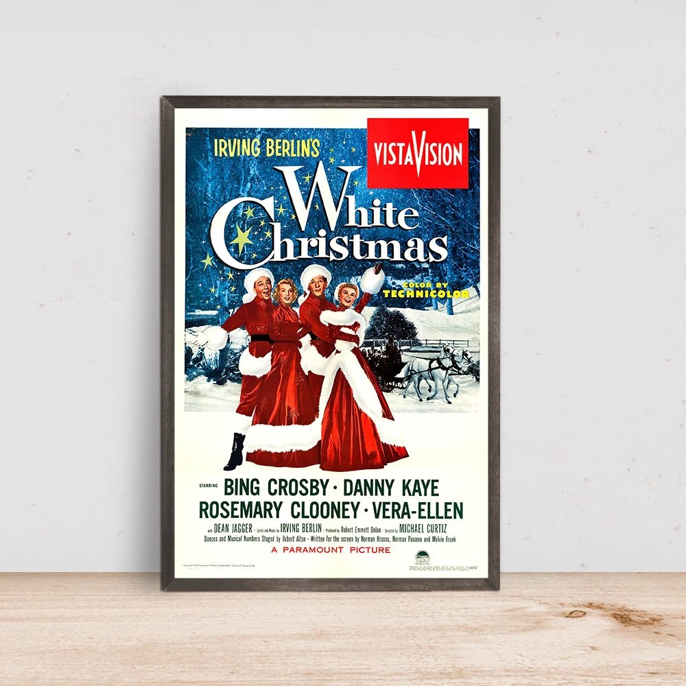 white christmas movie decor White Christmas Movie Poster Room Decor Wall Art Canvas Etsy