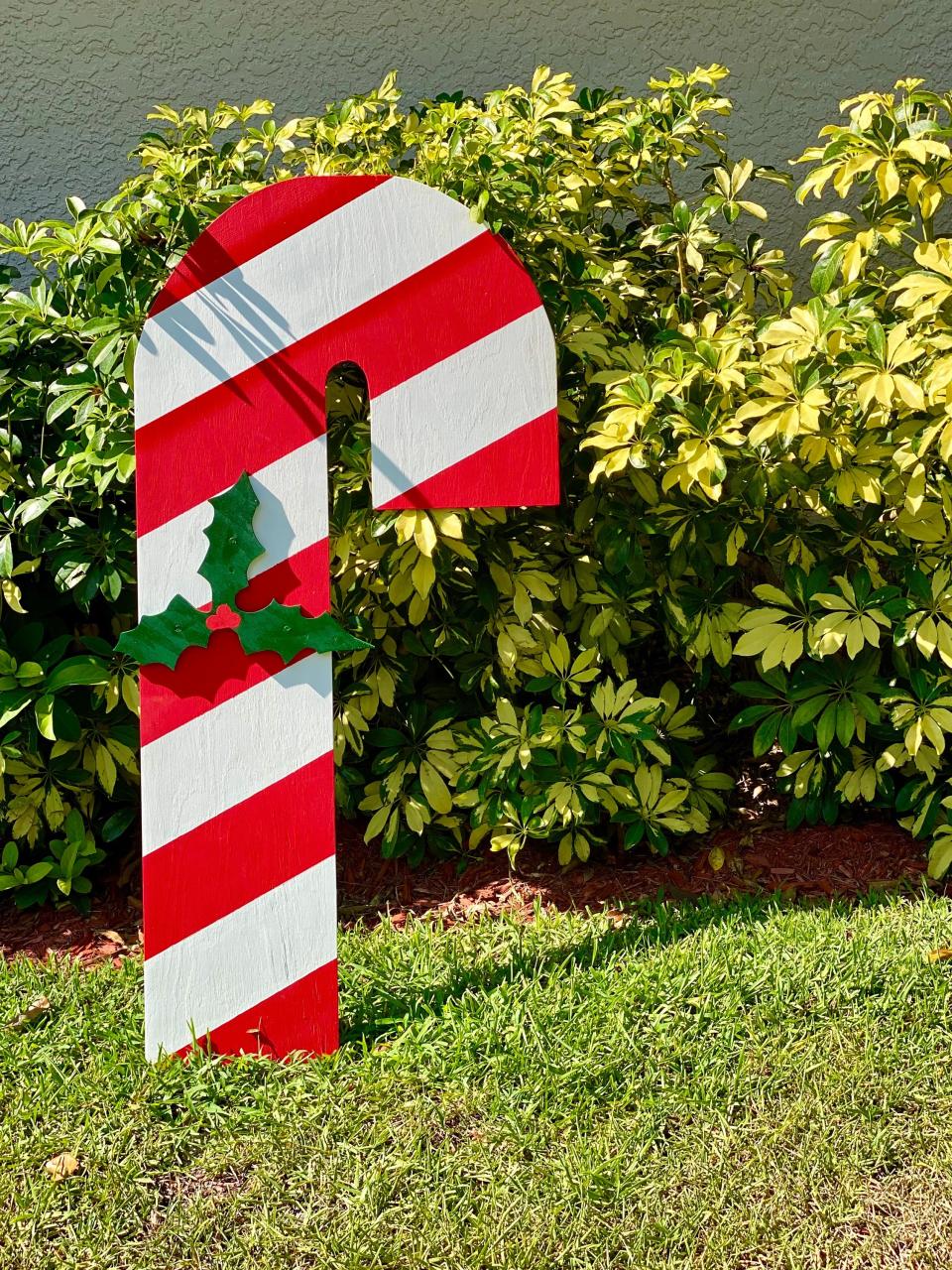 candy cane outdoor christmas decor Extra Large Wood Outdoor Christmas Candy Cane Decoration Etsy