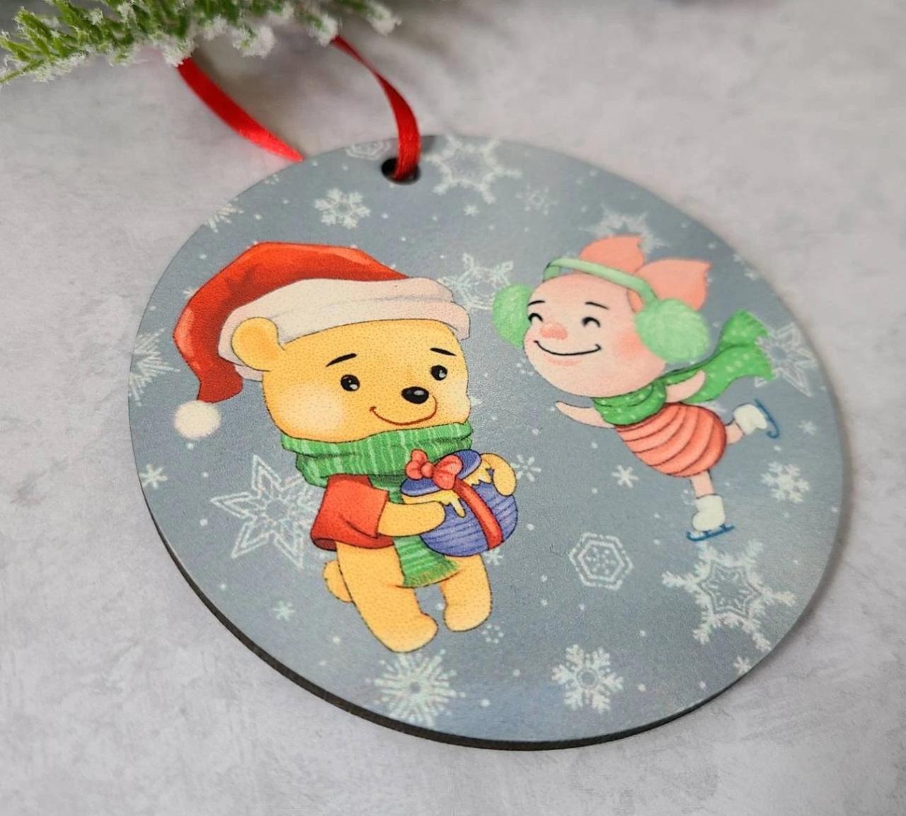 winnie the pooh christmas decor Winnie the Pooh Inspired Christmas Ornament / Wooden Ornaments Etsy