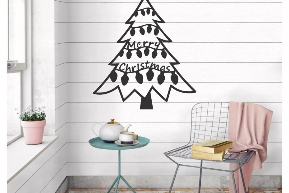 metal christmas wall decor Metal Christmas Tree Wall Art Xmas Holiday Etsy