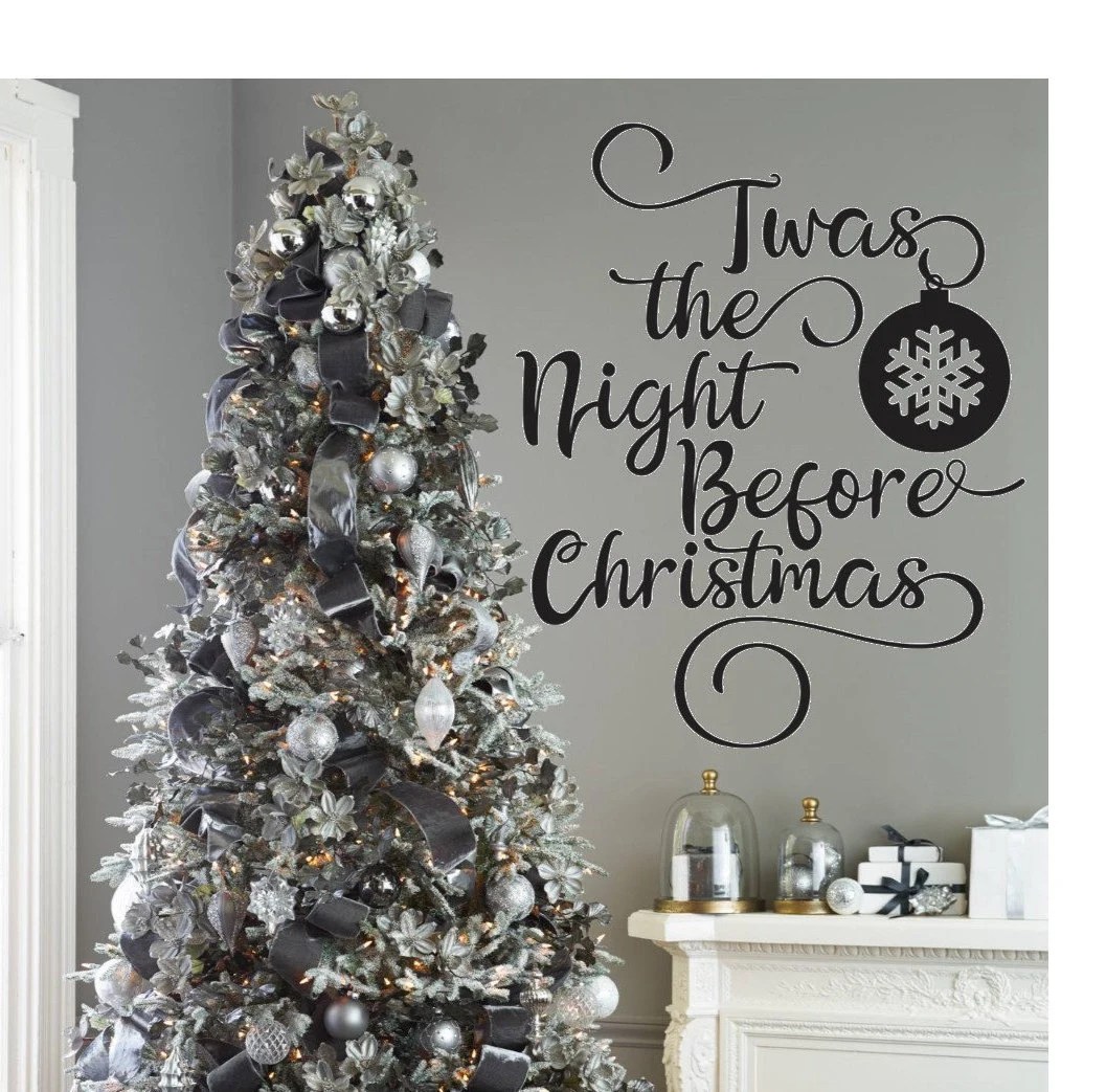 twas the night before christmas wall decor Twas the Night Before Christmas Wall Decal Holiday Wall Decor Etsy