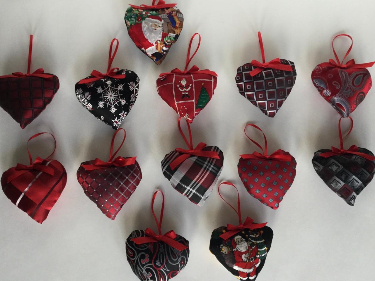 christmas ornament zip tie Custom Tie Ornament Heart Necktie Ornament Christmas Etsy