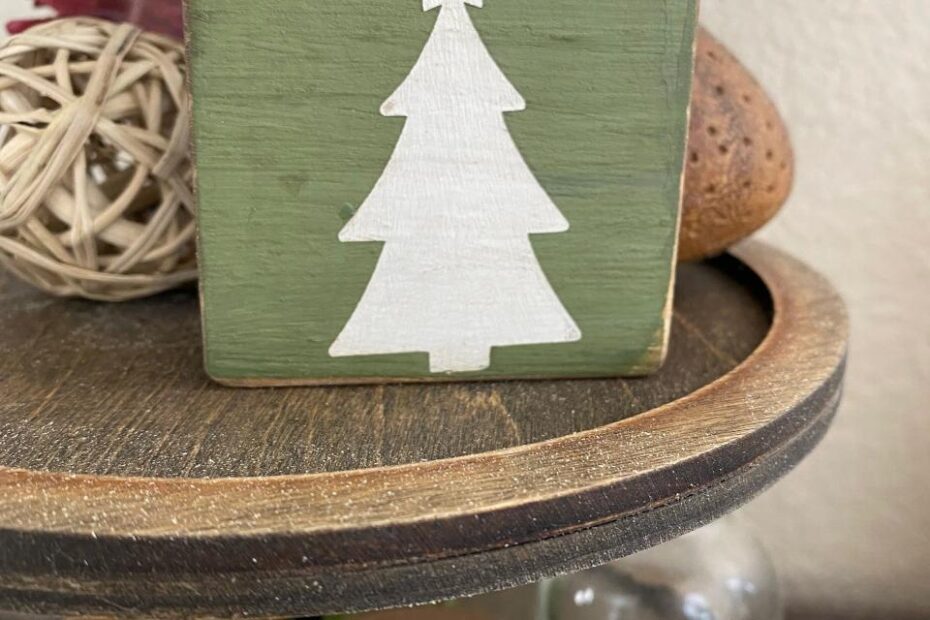 christmas wood block decor Handmade Christmas wood block Christmas Christmas decor Etsy