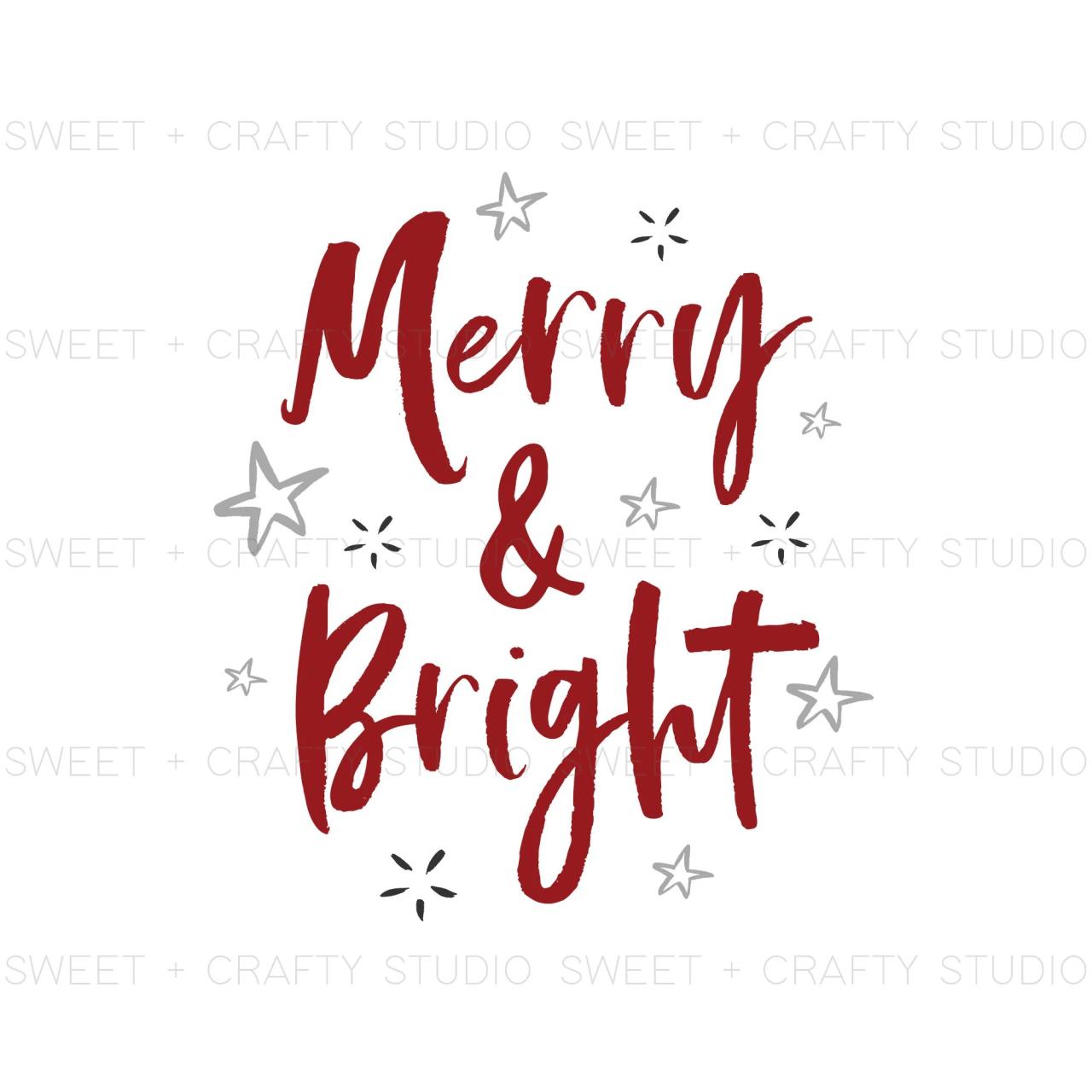 merry & bright christmas decor Merry & Bright Printable Christmas Decor Christmas Printable Etsy