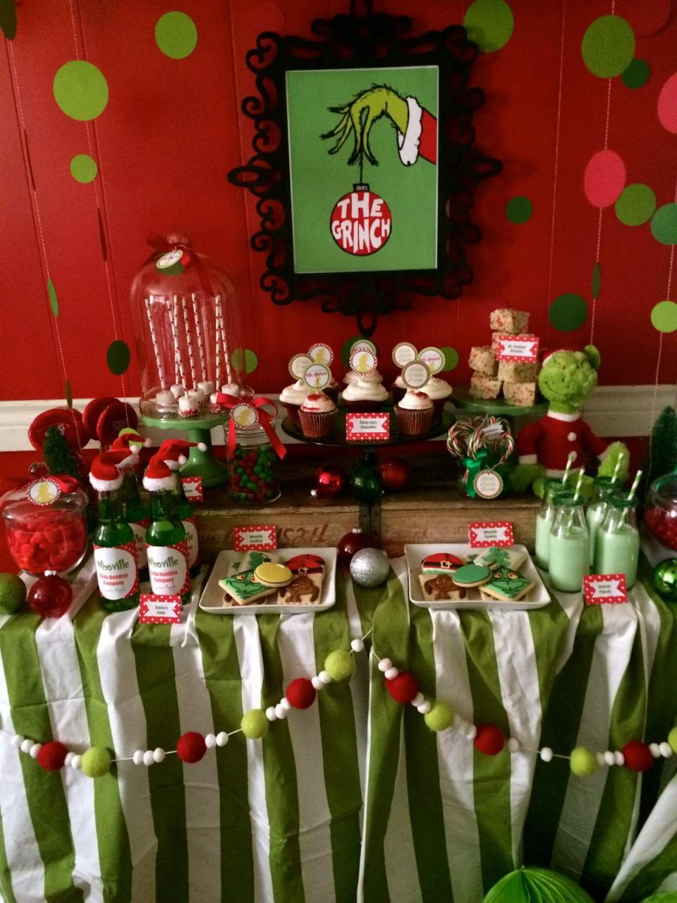 grinch christmas party decor The Grinch Christmas/Holiday Party Ideas Photo 1 of 17 Catch My Party