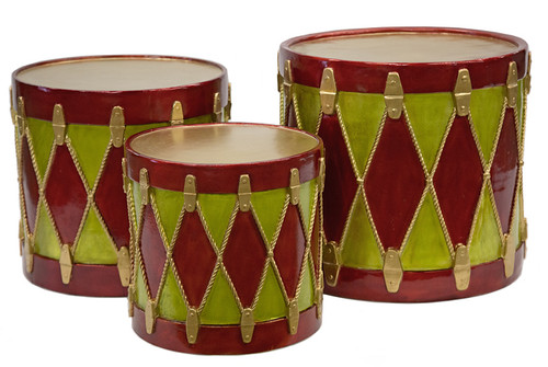 large christmas drum decor Small, Med, Large Decorative Christmas Drums Autograph Foliages