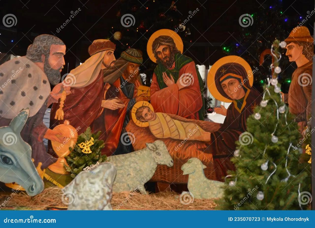 christmas decoration jesus birth Christmas Decoration. the Scene of the Birth of Jesus Christ Editorial